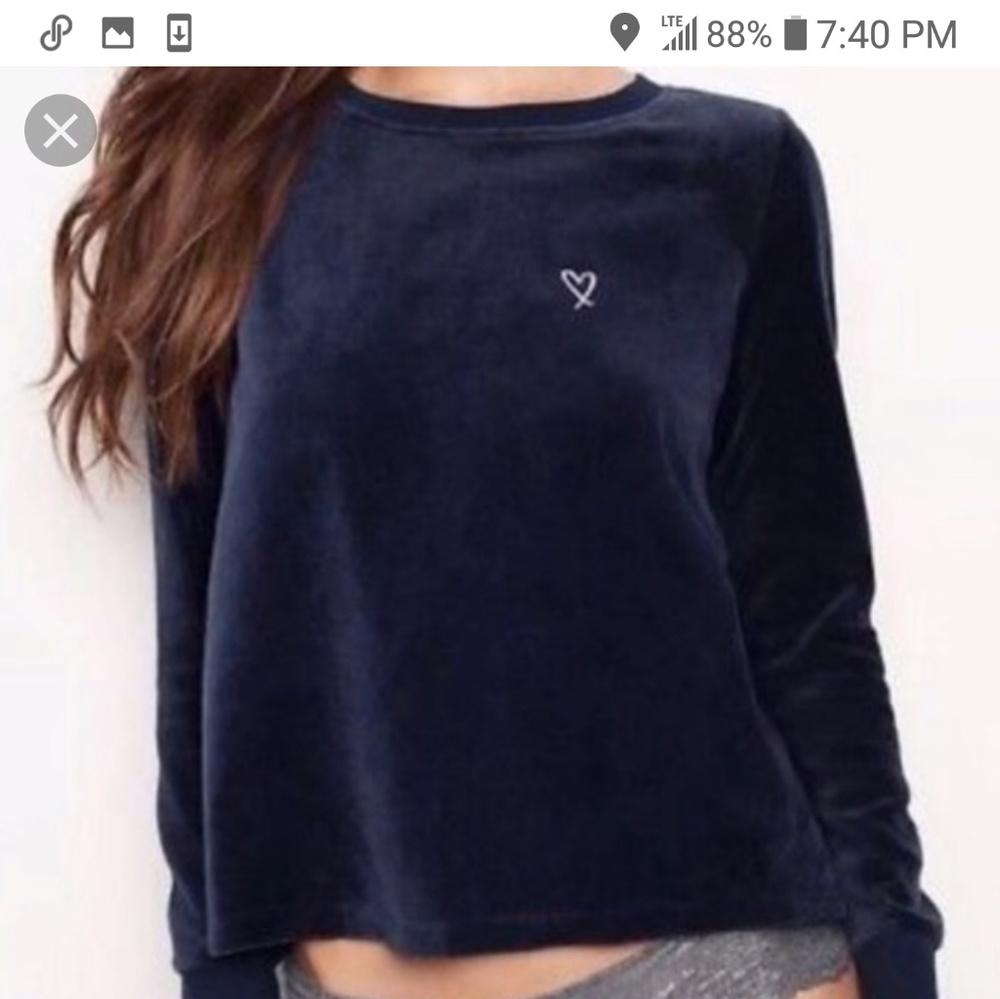 Vs velour long sleeve